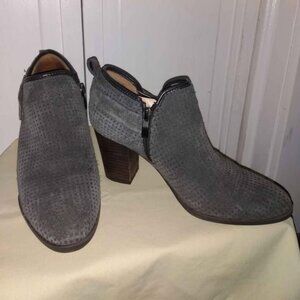 Franco Sarto Grey Suede Booties 7.5